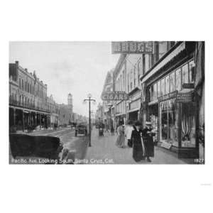  Santa Cruz, CA   Pacific Avenue Looking South Photo Giclee 