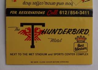 1970s? Matchbook Best Western Thunderbird Motel Pow Wow Lounge 