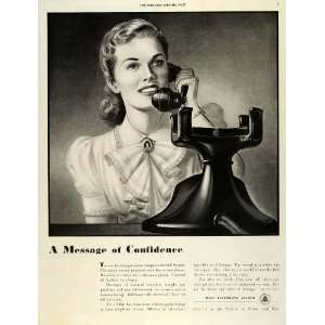1942 Ad World War II Message of Confidence Bell Telephone System WWII 