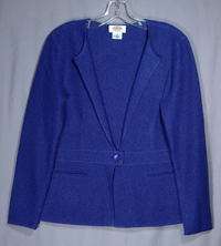 TALBOTS PETITES Royal Blue Wool Unlined JACKET Small  
