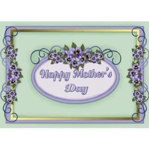  Pansy Scrolls Mothers Day Greeting Cards Health 