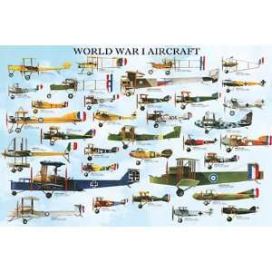  Poster   World War I Aircraft (Rolled and Sleeved) Toys & Games