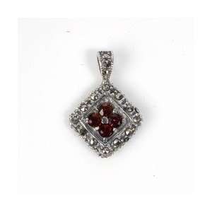  STERLING SILVER MARCASITE PENDANT   26mm Jewelry