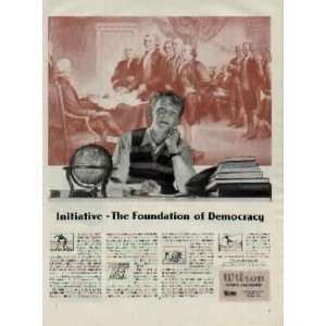 Initiative   The Foundation of Democracy.  1944 Wilson Sports 