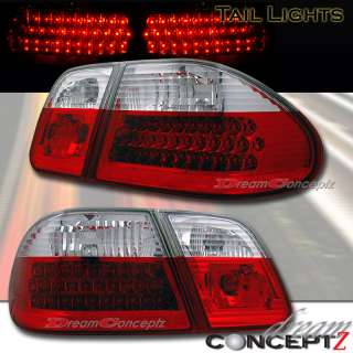 1996 2002 MERCEDES W210 E CLASS RED CLEAR LED TAILLIGHT  