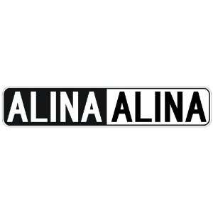   NEGATIVE ALINA  STREET SIGN