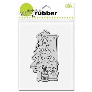  Stampendous CRM249 Cling Blockart Festive Tree Arts 