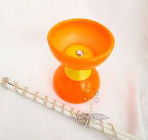 Orange Diabolo Juggling Spinning kit Chinese Yo Yo Toy  