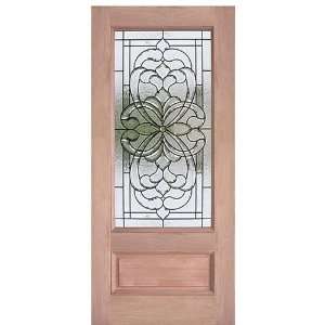   Decorative Mahogany Entry Door Triple Glazed 36x80