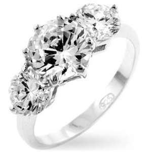 WOMENS RINGS STERLING SILVER & VERMEIL W/CLEAR CZ   Round Princess CZ 