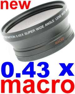 72mm Wide Angle Lens 0.43X FOR Canon XL2 XL1s XL1 PRO  