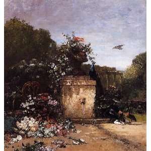   Inch, painting name The Garden, By Boudin Eugène 