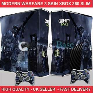 XBOX 360 SliM (MW3) Modern Warfare 3 Skin Stickers +  Controller 