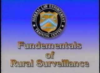 Rural Surveillance Training, Tactics & Techniques DVD   C135  