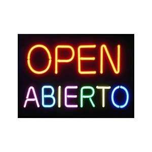  Open Abierto Low Voltage Neon Sign 14 x 18