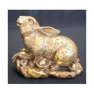 Brass Metal Rabbit Figurine 