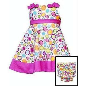  Pink Multi Color Dot Dress (6 9 Months) Baby