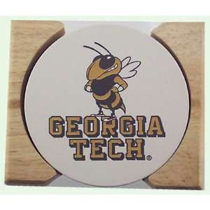  Georgia Tech Yellow Jackets 4 Pack Absorbent Coasters W 