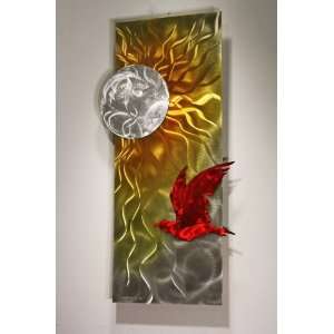  Sunshine Bird Sculpture, Abstract Metal Wall Art