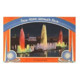  Lagoon of Nations at Night, New York Worlds Fair, 1939 