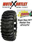   Buzz Saw R/T Atv Utv Tires Full Set 2 Front 25x8 12 & 2 Rear 25x10 12