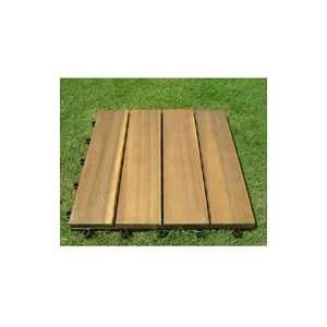 Vifah V488 Plantation Teak Acacia Hardwood Deck Tiles   4 Slat Box of 