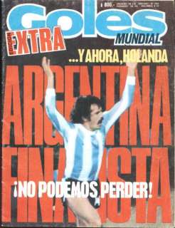 SOCCER WORLD CUP 1978 ARGENTINA Vs PERU Mag  