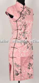 Chinese Royal Cheongsam Mini Dress Pink M/Sz.8 E6CJJ5  