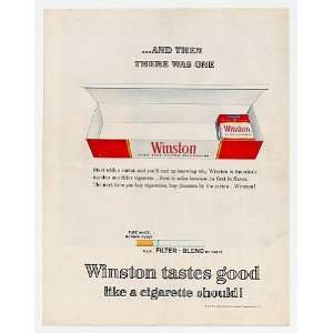  1962 Winston Cigarette Then There Was One Pack in Carton 