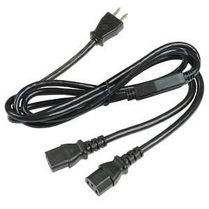  6ft. IEC C13 Y Splitter Cable Electronics