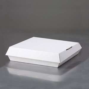  Dinner Corrugated Clamshell Take Out Box 125/CS   9 x 9 