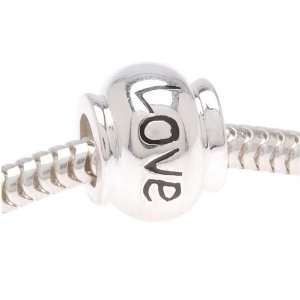  Sterling Silver 10mm Love Message Bead 4.5mm Hole 31301 
