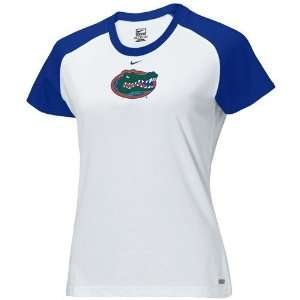  Nike Florida Gators White Ladies Training T shirt Sports 