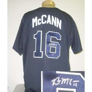 Brian McCann Signed Jersey   Official Majestic Blue Road   Autographed 