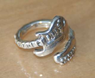 Sterling Silver Electric Guitar Ring   adjustable wrap  
