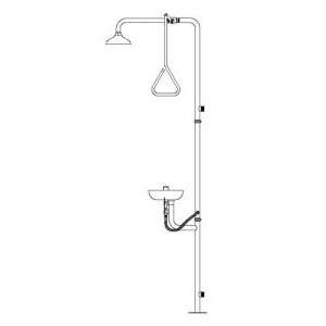 Safe T Zone Floor Mount Stainless Steel Stay Open Shower with Se 495 