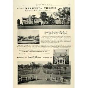   Virginia Hunting Estate Acreage Robinson Realty   Original Print Ad