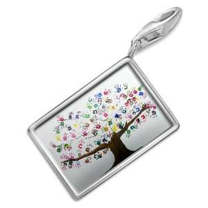 Tree of Life Art, Children, Family, Love   Charm with Lobster 