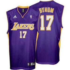 Andrew Bynum Youth Jersey adidas Purple Replica #17 Los Angeles 