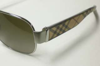 BURBERRY BE3042 3042 SILVER BROWN 1005/13 SUNGLASSES 3N  