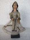 Vintage Indian Clay Doll on Stand Toy Figure