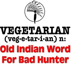 Vegetarian Old Indian word for bad hunter Chef Apron  