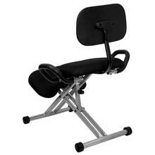 Flash Kneeling Chair Ergonomic Black Fabric WL3439GG  