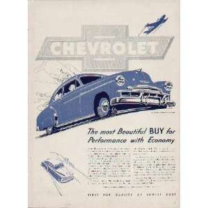  1949 Chevrolet Fleetline De Luxe 2 Door Sedan Ad, A4491 
