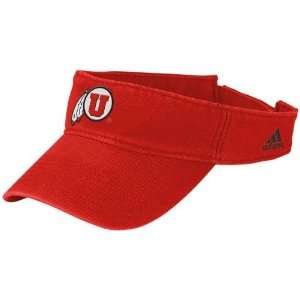  adidas Utah Utes Scarlet Basic Logo Adjustable Visor 