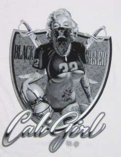   MONROE T shirt CALI GIRL Football Raiders Tee Womens Juniors S,M,L,XL