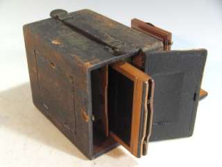 Vintage Wood Wooden Pony Premo C 4 X 5 Camera W/Brass Lens/Red Bellows 