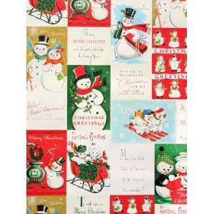  cavallini snowman designer luxury holiday gift wrap paper 