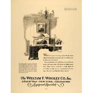1930 Ad William F. Wholey Office Furniture Furnishings   Original 