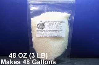 lbs Water Absorbing Polymer Crystals Gel   Any Size  